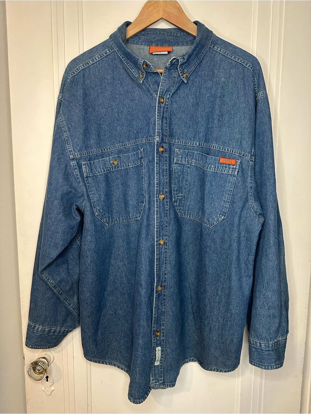Jeep Men's Denim Shirt in Blue